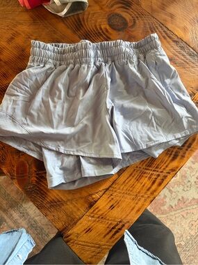 CALIA by Carrie Underwood Light Blue Athletic Shorts with Built-In Liner